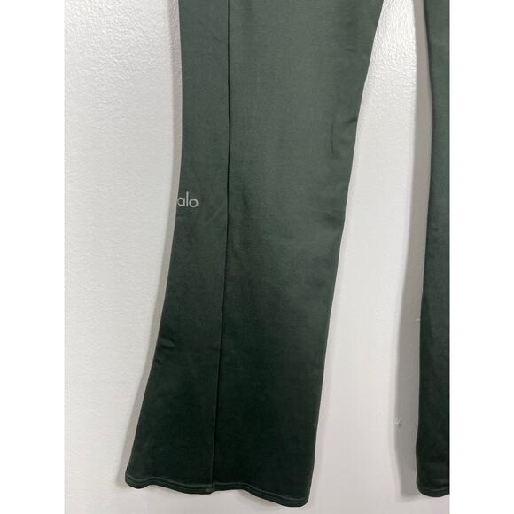 Alo Yoga High Waist Zip It Flare Legging Pant Dark Cactus Green Small 4 / 6 - Picture 7 of 11